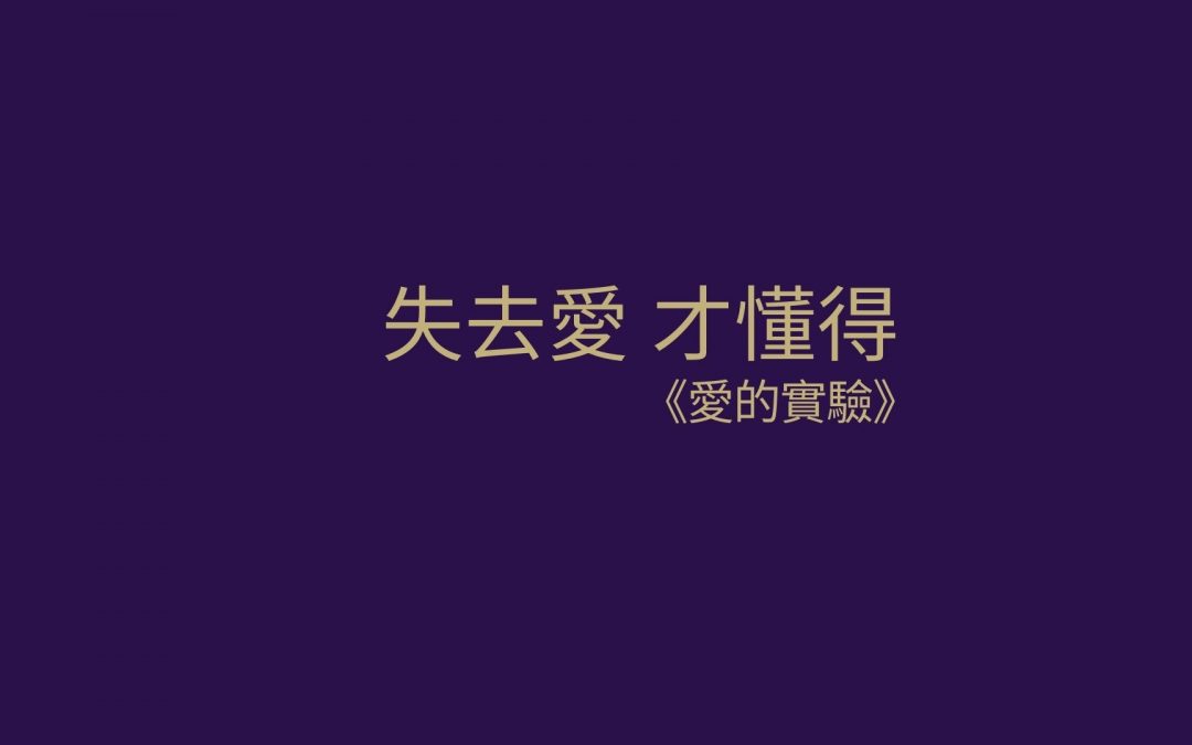 失去愛 才懂得